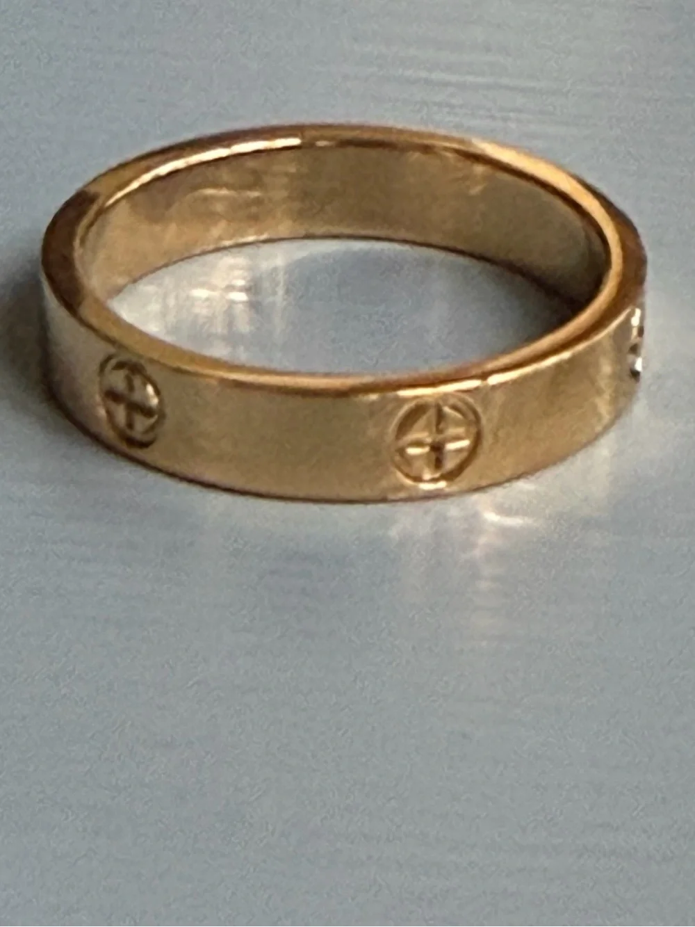 GOLD Screw Fashion Ring Size 11